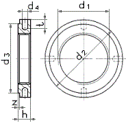 DIN 1816 Гайка круглая с радиальными отверстиями для штифтов и мелкой резьбой, ГОСТ 6393-73