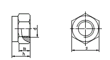 DIN 6925 Гайка самоконтрящаяся шестигранная цельнометаллическая, размеры резьбы от М3 до М36