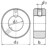 DIN 703 Кольцо установочное центровочное регулировочное с резьбовым отверстием под винт