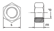 Размеры гаек DIN 970 от М1 до М 120, аналог ISO 4032