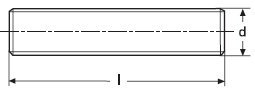 DIN 976-1 Шпилька резьбовая с метрической полной резьбой, оцинкованная, нержавеющая, форма В