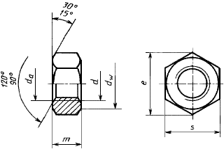 Гайка стальная шестигранная ГОСТ 10605-94, диаметр резьбы от М52 до М150