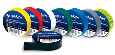 Технические параметры и характеристики изоляционной липкой цветной ленты SafeLine